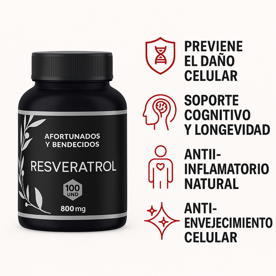 Resveratrol de 800 Mg: Tu Arma Silenciosa Contra el Envejecimiento, el Cáncer y la Inflamación Crónica — Todo en una Dosis Diaria.